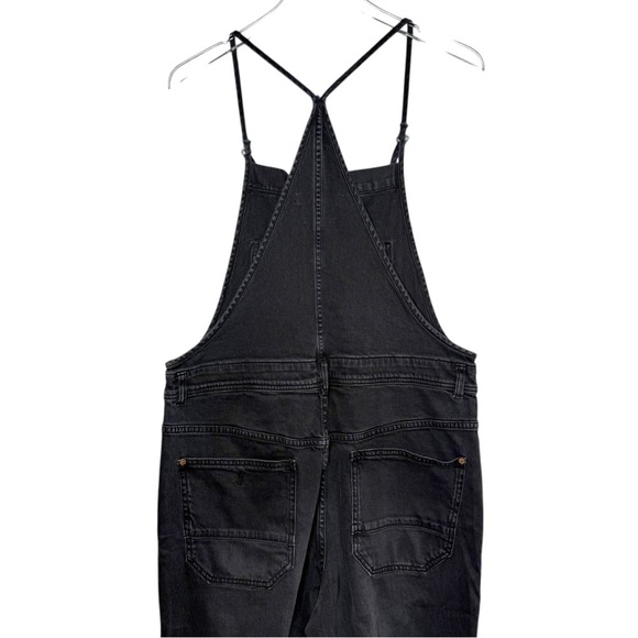 Anthropologie Pilcro Black Wash Painters Women’s Strappy Denim Overalls Sz 31 - Picture 13 of 15